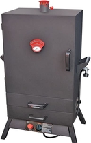 People recommend "Landmann USA 3895GWLA Smoky Mountain Vertical Gas Smoker, 38-Inch, 26" Wide Chamber, Black"