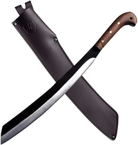 People recommend "Condor Tool & Knife, Duku Machete, 15-1/2in Blade, Wood Handle with Sheath"