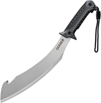 People recommend "Gerber Broad Cut Machete with Sheath"