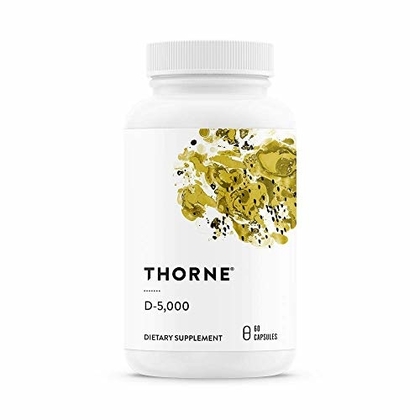 People recommend "Thorne Research - Vitamin D-5000 - Vitamin D3 Supplement (5,000 IU) for Healthy Bones and Muscles - NSF Certified for Sport - 60 Capsules"