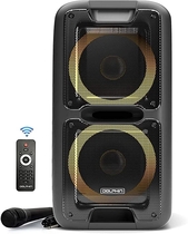 People recommend "Dolphin SP-2100RBT Dual 10" Speaker On Wheel with Sound Activated Light Technology WaveSync Party Box"