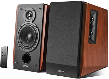 People recommend "Edifier R1700BT Bluetooth Bookshelf Speakers - Active Near-Field Studio Monitors - Powered Speakers 2.0 Setup Wooden Enclosure - 66w RMS"