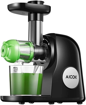 People recommend "Juicer Machines, Aicok Slow Masticating Juicer Extractor Easy to Clean, Quiet Motor & Reverse Function, BPA-Free, Cold Press Juicer with Brush, Juice Recipes for Vegetables and Fruits, Classic Black"