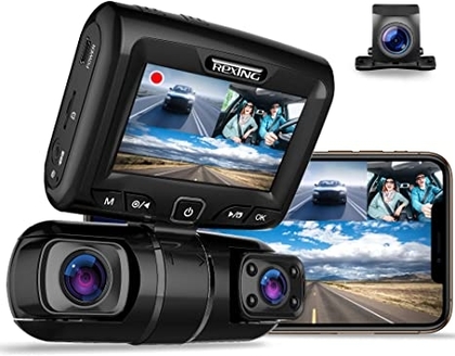 People recommend "REXING S1 Dash Cam 3-Channel Front,Rear,Cabin 1080P + 720p +720p, 3” LCD, Infrared Night Vision, Parking Monitor, Mobile APP, WiFi, 170°Angle Lens, Loop Recording, Supercapacitor, Support up to 256GB: Electronics"