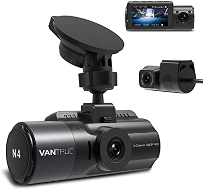 People recommend "Vantrue N4 3 Channel Dash Cam, 4K+1080P Dual Channel, 1440P+1080P+1080P Front Inside Rear Three Way Triple Car Dash Camera, IR Night Vision, Capacitor, 24 Hours Parking Mode, Support 256GB Max"
