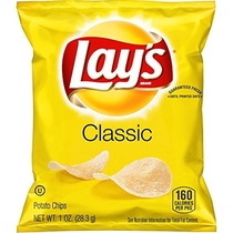 People recommend "Lay's Classic Potato Chips, 1 oz (Pack of 40)"