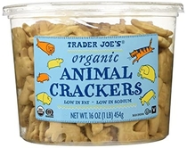 People recommend "Trader Joes Organic Animal Crackers "