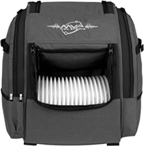 People recommend "MVP Disc Sports Voyager Pro Backpack Disc Golf Bag (Version 2) Gray/Black"