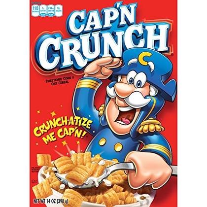People recommend "Quaker Captain Crunch Cereal, Original, 14 Ounce"