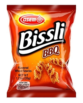 People recommend "Bissli BBQ Barbecue Grill Flavored Crunchy Wheat Snack Perfect Lunch Snack for Kids &amp; Adults 1.23oz Bag (Pack of 48)"