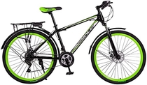 Outdoor Sports Bicycle Adult Mountain Bikes 26 Inch Full Suspension 21 Speed ​​Gears Dual Disc Brakes Mountain Bicycle with Rear Racks for Women Men 