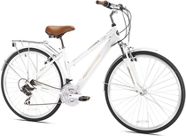  Kent Springdale Women's Hybrid Bicycle, White : Womens Upright Town Bike