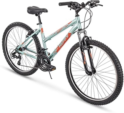 Huffy Hardtail Mountain Trail Bike 24 inch, 26 inch, 27.5 inch, 26 inch wheels/17 inch frame, Gloss Metallic Mint