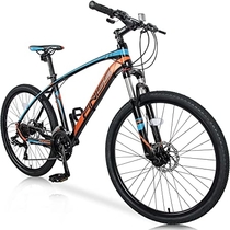 Merax 26" Mountain Bicycle with Suspension Fork 24-Speed Mountain Bike with Disc Brake, Lightweight Aluminum Frame