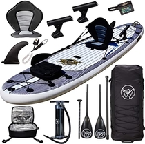 South Bay Board Co. - Premium Inflatable Stand Up Paddle Board - The Deluxe Package - 11’6 Aqua Discover Fishing ISUP 