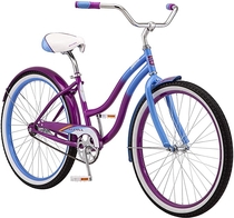 Kulana Lakona Shore Adult Beach Cruiser Bike, 26-Inch Wheels, Single Speed, Blue/Purple 