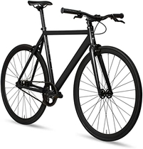 6KU Aluminum Fixed Gear Single-Speed Fixie Urban Track Bike, Shadow Black, 58cm/L 
