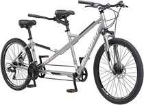 Schwinn Twinn Adult Tandem Bicycle, Low Step-Through, 26-Inch Wheels, Large Frame, Grey