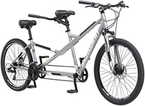 Schwinn Twinn Adult Tandem Bicycle, Low Step-Through, 26-Inch Wheels, Medium Frame, Grey