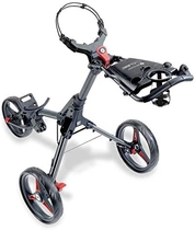 Motocaddy Cube 3 Wheel Golf Push Cart Lightweight Compact Two-Step Folding Golf Cart (Charcoal/Red)