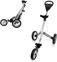 KAC 3 Wheel Push Pull Golf CART, Lightweight, Easy to Fold Caddy Cart Pushcart