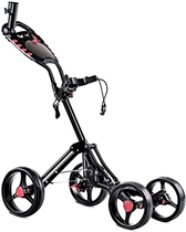 Tangkula Golf Push Cart 4 Wheels Folding with Umbrella Scorecard Drink Holder Golf Pull Cart 