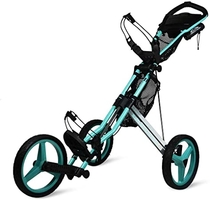  Sun Mountain Golf 2019 Speed Cart GX 3 Wheel Push Cart (Bahama/Steel Gray)