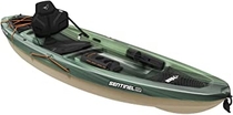 Pelican Sit-on-Top Kayak - Sentinel 100X - 9.5 Feet - Lightweight one Person Kayak (Fade Black Green/Light Khaki, Angler/Fishing)