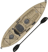 Lifetime Muskie Angler Sit-On-Top Kayak with Paddle, Tan, 120""" (90508) : Fishing Kayaks