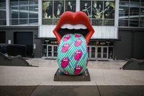 A Rolling Stones tongue on display in Nashville