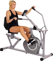  Sunny Health & Fitness Magnetic Recumbent Bike Exercise Bike, 350lb High Weight Capacity, Cross Training, Arm Exercisers, Monitor, Pulse Rate Monitoring - SF-RB4708 