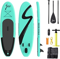 streakboard Inflatable Stand Up Paddle Board 10'All Round ISUP Boards, No Slip Deck 6 Inches Thick iSUP Boards with Free SUP Accessories & Backpack, Leash, Paddle and Hand Pump, for Adults, Kids