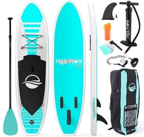 SereneLife Premium Inflatable Stand Up Paddle Board (6 Inches Thick) with SUP Accessories & Carrying Storage Bag | Wide Stance, Bottom Fin for Paddling, Surf Control, Non-Slip Deck | Youth & Adult 
