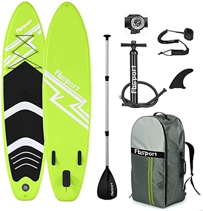 Premium Inflatable Stand Up Paddle Board (6 inches Thick) with Durable SUP Accessories & Carry Bag | Wide Stance, Surf Control, Non-Slip Deck, Leash, Paddle and Pump, Standing Boat for Youth & Adult