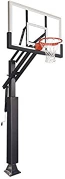 Game Changer in-Ground Adjustable Basketball Goal Hoop with 60" Glass Backboard System for Outdoor Basketball 