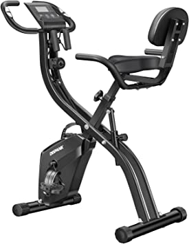 Folding Exercise Bikes DISPANK 3-in-1 X-Bike Indoor Exercise Bikes