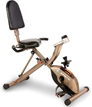 Exerpeutic Gold 525XLR Folding Recumbent Exercise Bike, 400 lbs